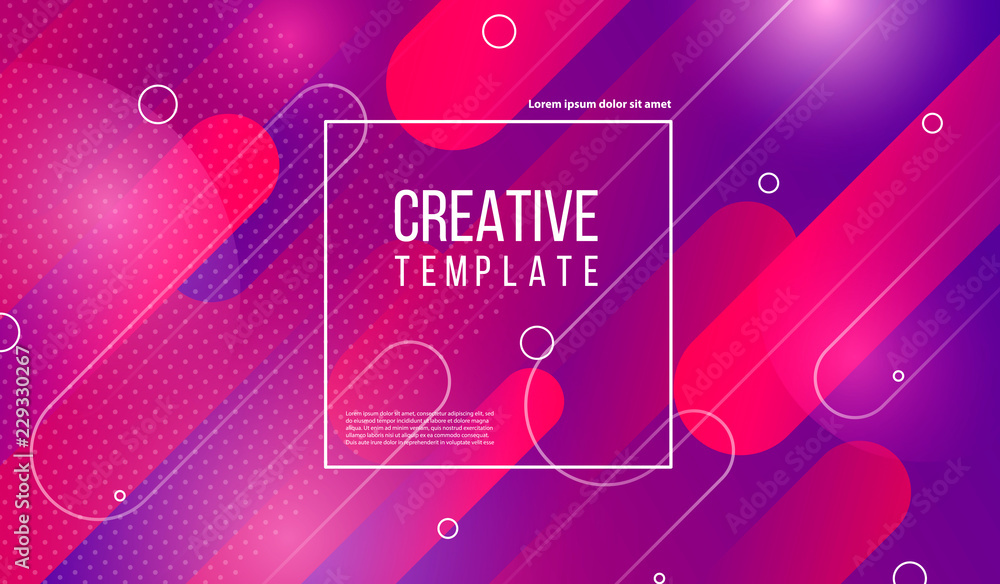 Colorful geometric background. Gradient background bright colors and dynamic shape compositions. Abstract Minimal Design, Gradient Shapes - Vector Illustration