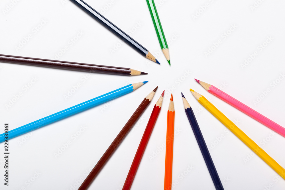 Group of pencils isolated on white background Group of pencils isolated on white background