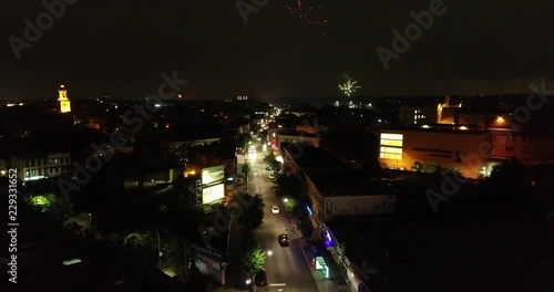 Aerial of Ridgewood Queens and Fireworks photo