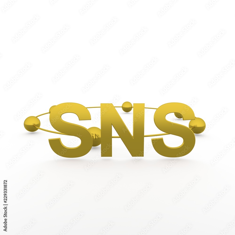 SNSのイメージを3Dレンダリングイメージ SNSのイメージを3Dレンダリングイメージ