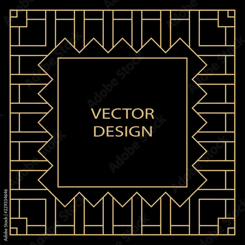 Seamless geometrical frame in style of art deco.