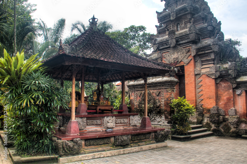 One of the many temples Ubud, one of the famous landmarks on the island of Bali in Indonesia
