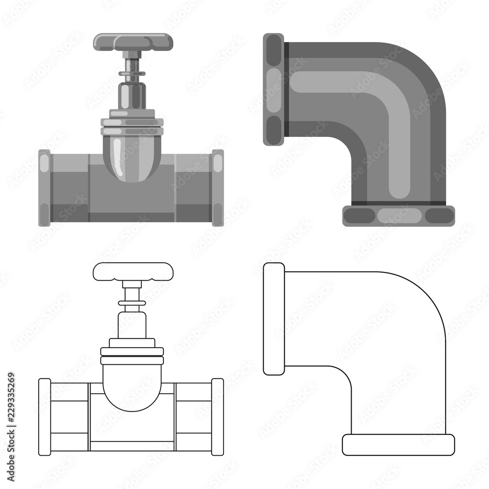 Isolated object of pipe and tube symbol. Collection of pipe and pipeline stock symbol for web. Isolated object of pipe and tube symbol. Collection of pipe and pipeline stock symbol for web.