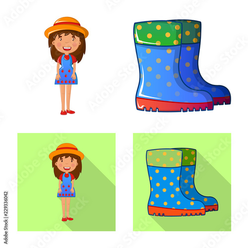 Isolated object of farm and agriculture icon. Set of farm and plant vector icon for stock.