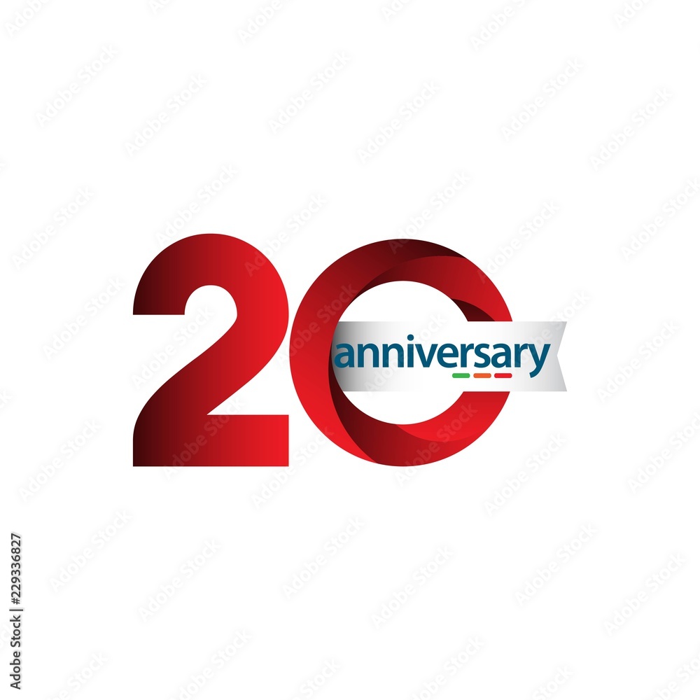 20 Year Anniversary Vector Template Design Illustration 20 Year Anniversary Vector Template Design Illustration