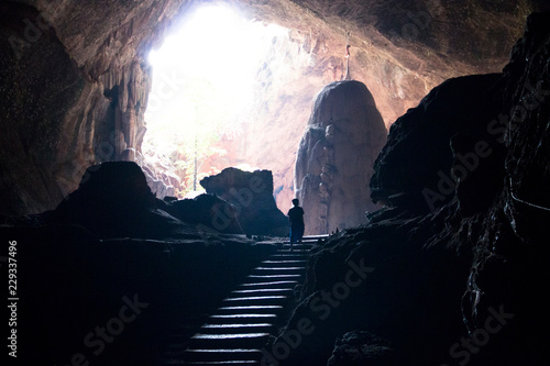 Inside the dark Sadan cave near Hpa-An in Myanmar
 photo