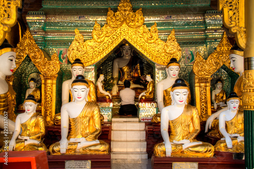 The impressive golden Shwedagon Pagoda is one of the most famous temples in Yangon, the capital of Myanmar 