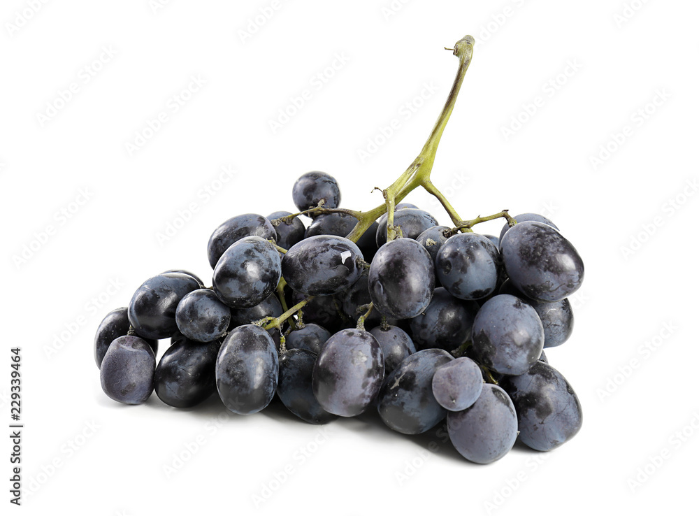 Fototapeta premium Ripe sweet grapes on white background