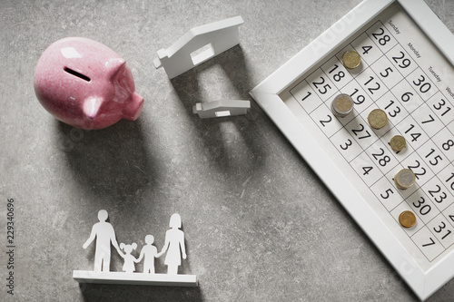 Composition with piggy bank...