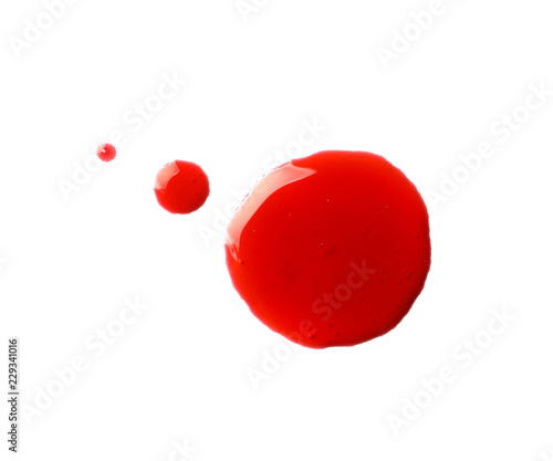 Blood blots on white backgr...