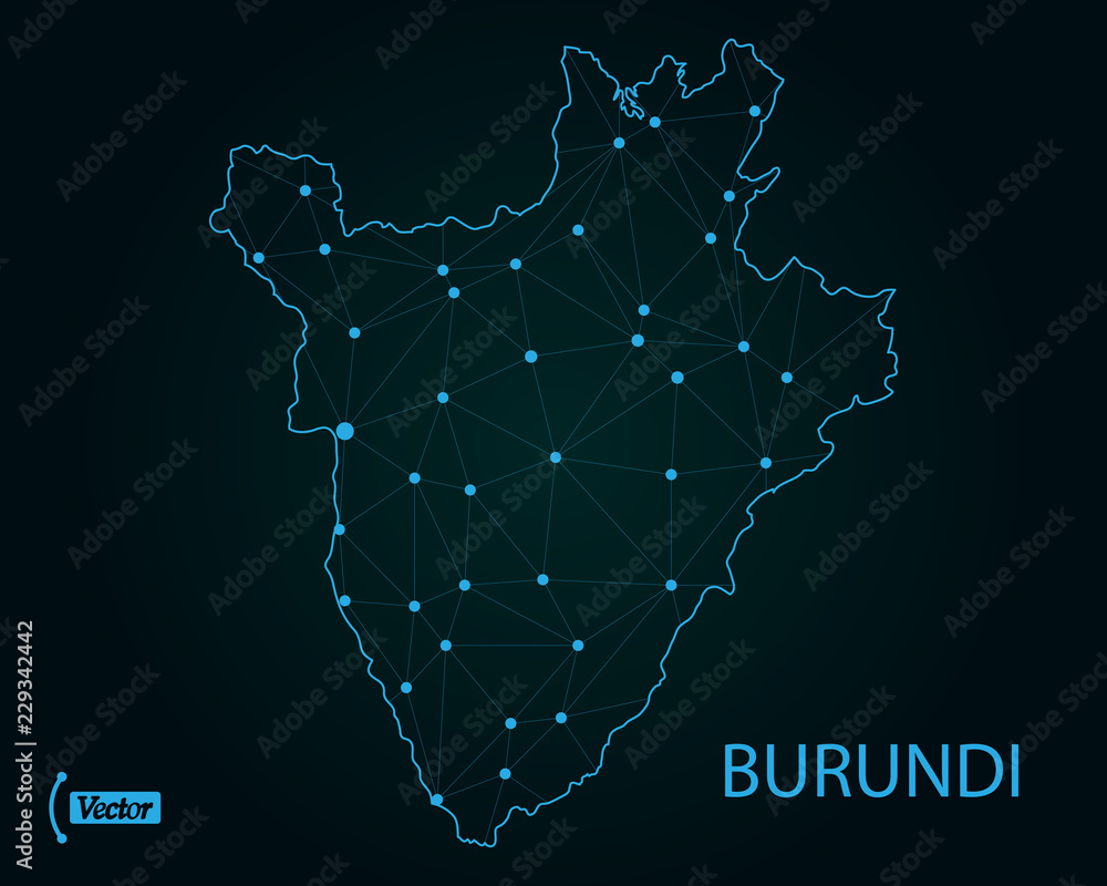 Map of Burundi. Vector illustration. World map Stock Vector | Adobe Stock