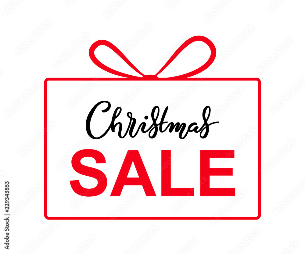 Winter holidays lettering poster with Christmas Sale title. It can be used as banner, advertising, logo, label, poster background. Celebration background with contrast letters on it attracts attention Winter holidays lettering poster with Christmas Sale title. It can be used as banner, advertising, logo, label, poster background. Celebration background with contrast letters on it attracts attention