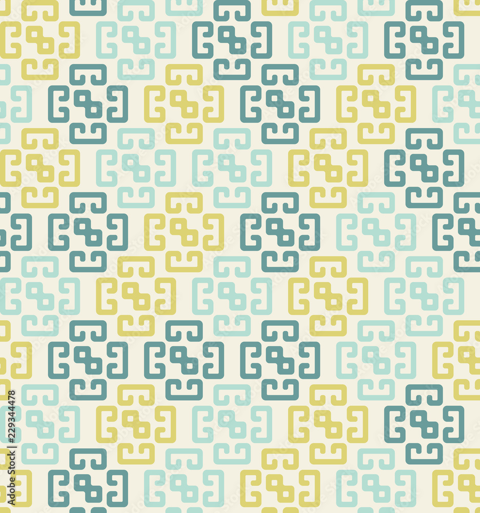 Seamless abstract pattern with colorful geometrical shapes