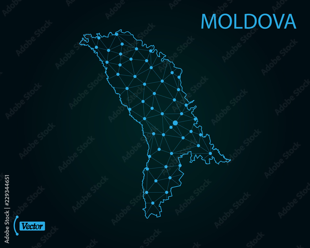 Map of Moldova. Vector illustration. World map