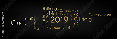 Wort-Wolke 2019 - Wünsche und Grüße
