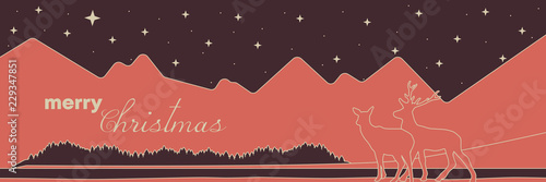 winterlicher Banner mit Weihnachtsgruß