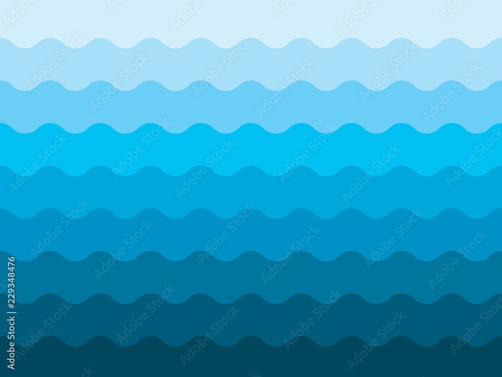Blue wave gradation background.