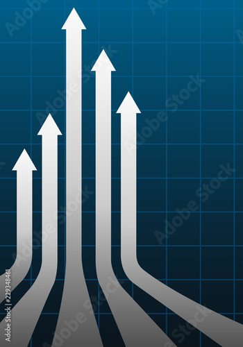 Financial arrows going up