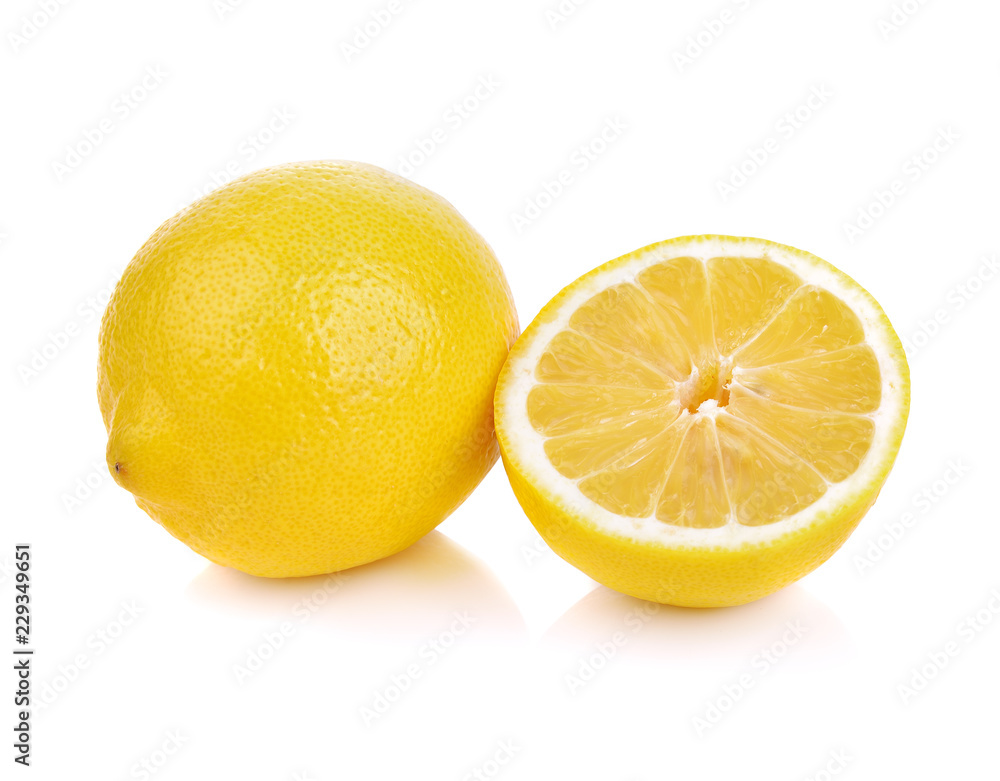 Sliced lemons isolated on white background Sliced lemons isolated on white background