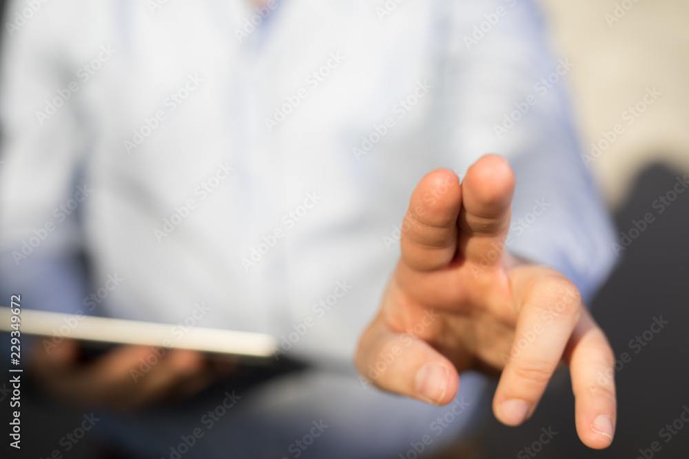 Obraz premium touch finger