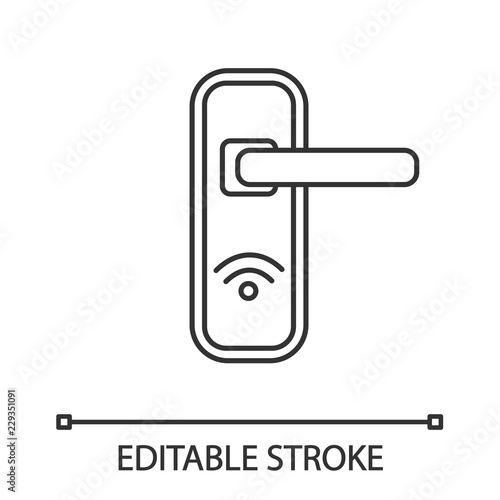 NFC door lock linear icon