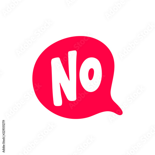 No word text on talk shape. Vector illustration speech bubble