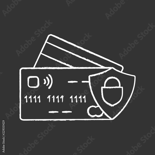 NFC credit card chalk icon