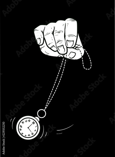 Hand Hypnosis Clock Sway Illustration