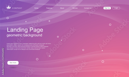 Landing page business vector template. Flat vector illustration