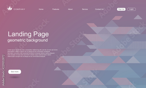 Landing page business vector template. Flat vector illustration