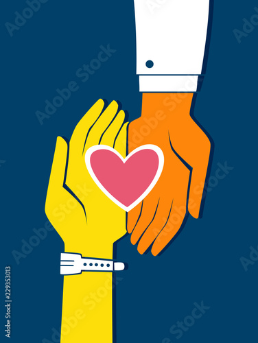 Hands Heart Doctor Patient Illustration