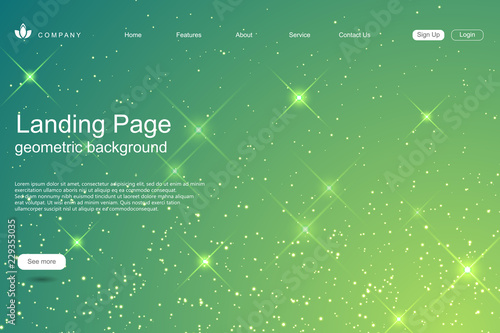 Landing page business vector template. Flat vector illustration
