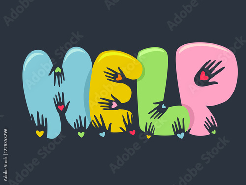 Hands Help Volunteer Illustration