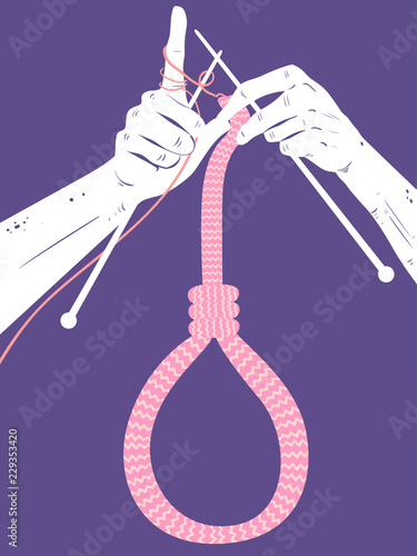 Hands Suicide Illustration