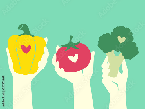 Hands Vegan Outreach Program Illustration