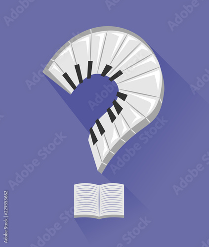 Question Mark Piano Illustration