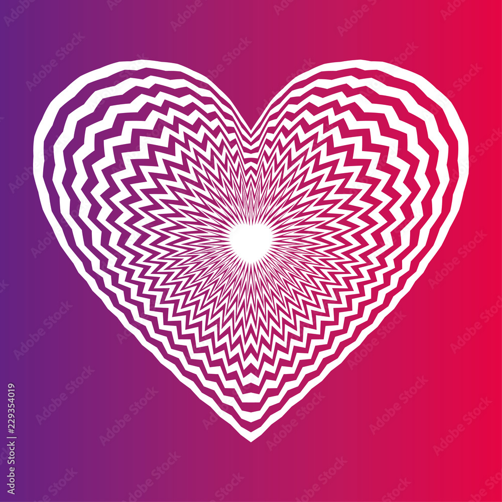Vector white heart icon ideal for valentines day and wedding isolated on Neon red and ultra violet gradient background Vector white heart icon ideal for valentines day and wedding isolated on Neon red and ultra violet gradient background