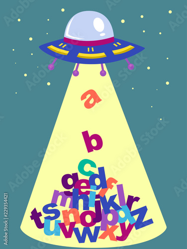 Abduct Letters Illustration