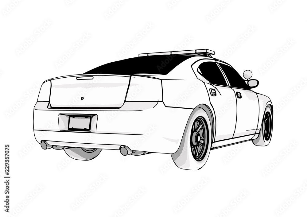 Naklejka premium police car vector