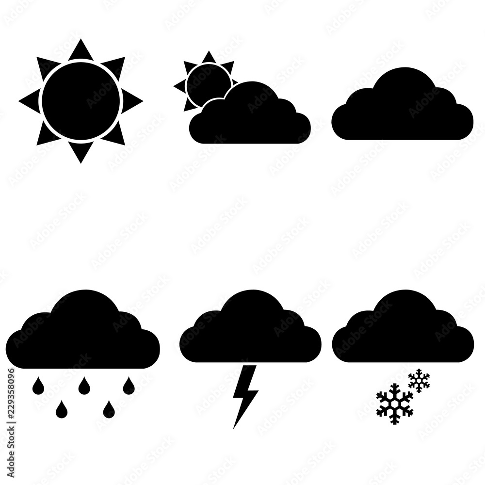 Weather icon, logo on white background Weather icon, logo on white background