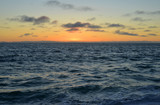 Sunset at the pacific ocean in california