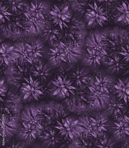 Seamless texture with digital painted flowers.  Repeating pattern. Can be used as wallpaper  desktop  wrapping  fabric or background for your blog  covers  cards.