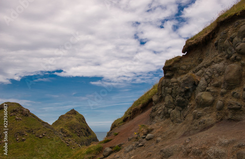 Landschaft in Causeway mit Blick auf das Meer