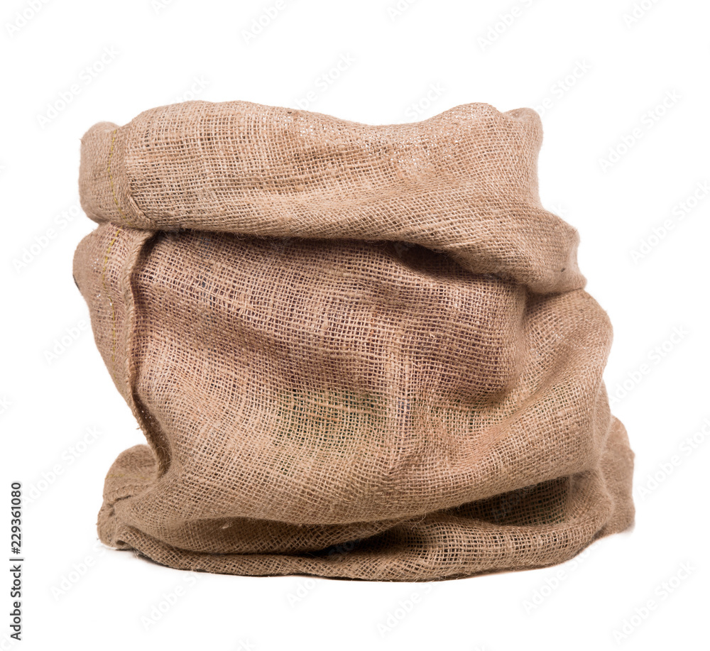 Fototapeta premium empty burlap bag or sack