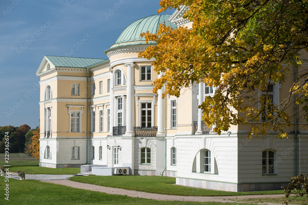 The Mezotne Palace - The Pearl of the Latvian Classicism in autumn.