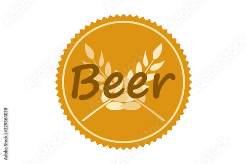 Etiqueta de cerveza artesana.