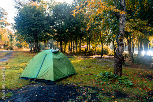 Tent Camping in Natural Park