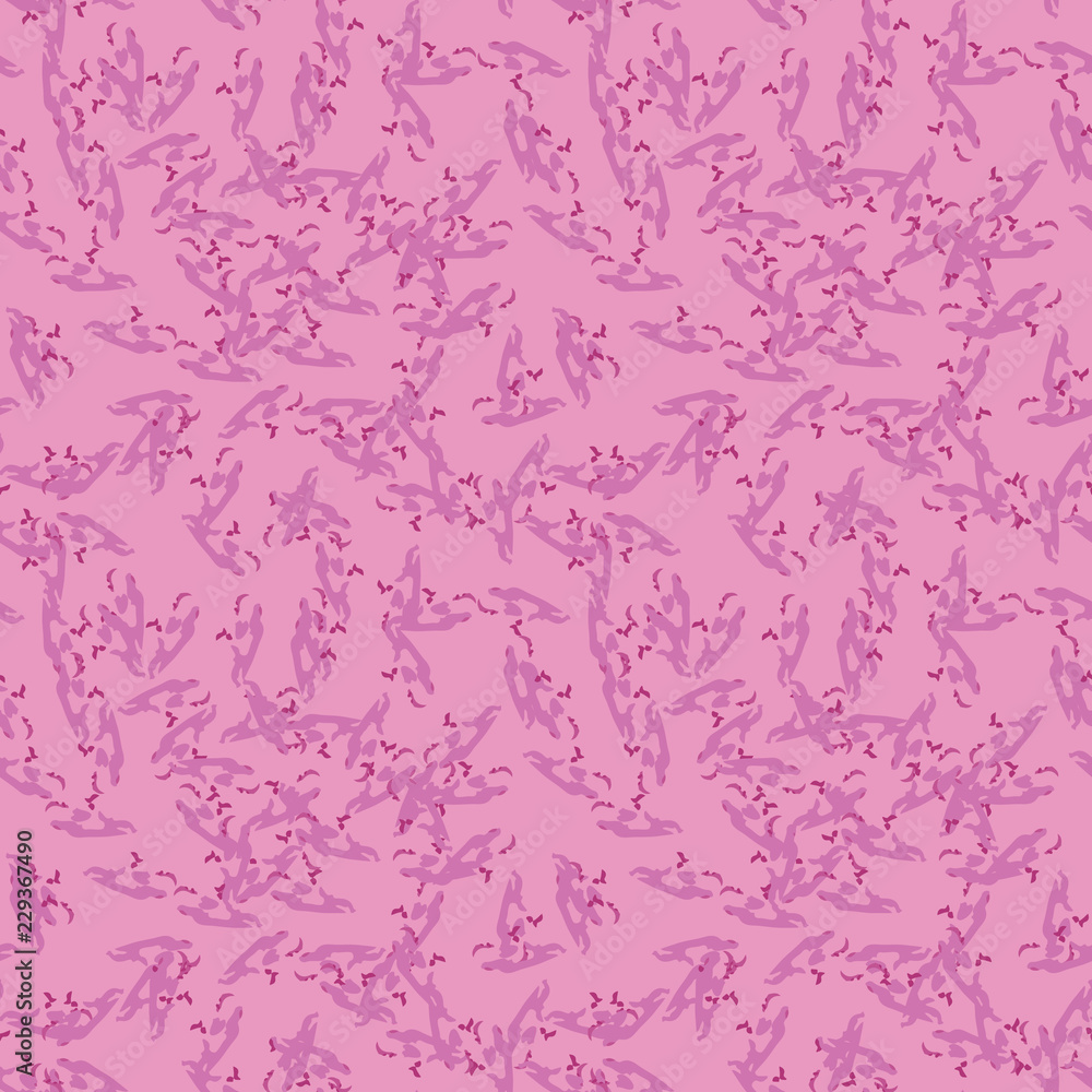 UFO military camouflage seamless pattern in different shades of pink color UFO military camouflage seamless pattern in different shades of pink color