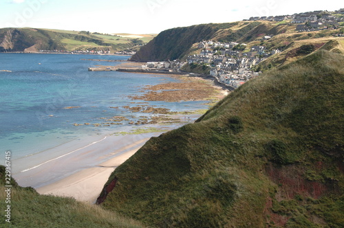 Gardenstown bay, beach and village, Aberdeenshire, Scotland photo