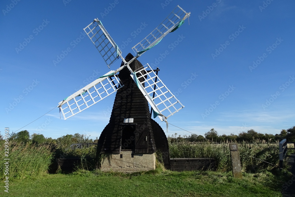 Wicken Fen windmill, Cambridgeshire, England, UK